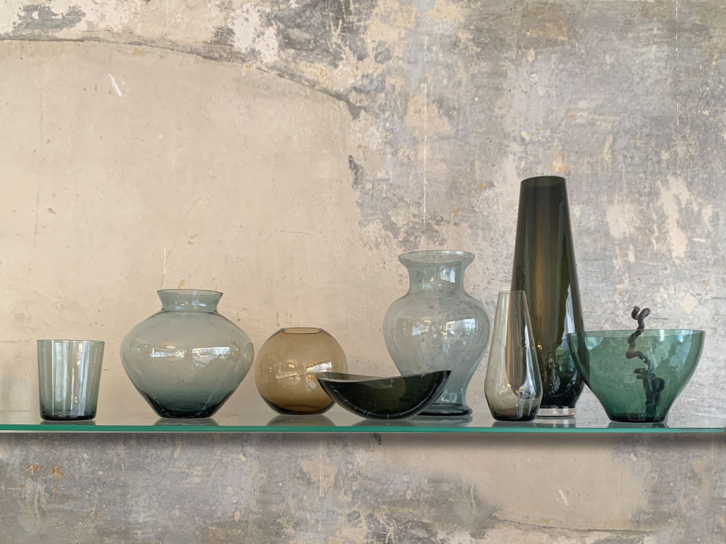 Schalen und Vasen aus Glas von Wagenfeld um 1950